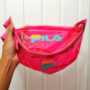 Clear Pink Jelly FILA Small Fannypack/Waist Bag